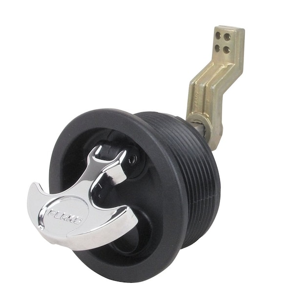 1092DP4BLK  Non-Locking Latch 1/8" 3/4" /Carpeted Surface Fits 2-1/2" Hole -1/2" 3" Bar